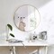 27.5" Modern Style Wall-Mounted Round Mirror Metal Bathroom Entryway Use Gold